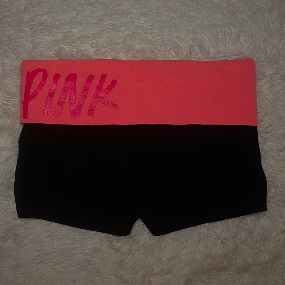 vintage PINK victoria secret fold over tight shorts